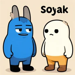 meme digital art of Wojak vs Soyjak