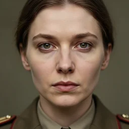 closeup portrait of a female soviet spy master, depth of field, zeiss lens, detailed, symmetrical, centered, fashion photoshoot, by Annie Leibovitz and Steve McCurry, David Lazar, Jimmy Nelsson, Breathtaking, 8k resolution, extremely detailed, beautiful, establishing shot, artistic, hyperrealistic, beautiful face, octane render