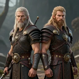 two spirit warrior brothers, realistic, 8 k, extremely detailed, cgi, trending on artstation, hyper - realistic render, 4 k hd wallpaper, premium prints available, octane render, award winning, by greg rutkowski