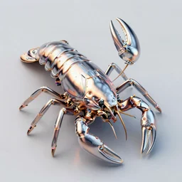 ! dream many extremely high quality 8 k 3 d render of a metallic cyberpunk neon crayfish with polished, highly reflective, highly detailed, clean, sharp, crisp clean shapes, cast glass, brushed metal, symmetry, mercury, chrome, obsidian, highly detailed, high detail, very aesthetically pleasing
