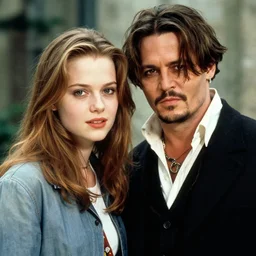 photos of young actress ellen barkin with johnny depp, circa 1 9 9 3