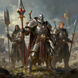 a fantasy enchented warhammer, by justin gerard and greg rutkowski, digital art, realistic painting, fantasy, dnd, very detailed, high definition, trending on artstation