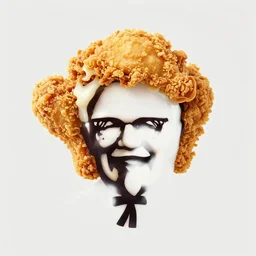 photo of a hairstyle in the shape of kfc fried chicken