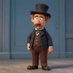 mark twain in the style of nick park