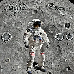 An astronaut standing on the surface of the Moon, stunning composition, 8k maximum detail, award-winning photograph, professional staging.