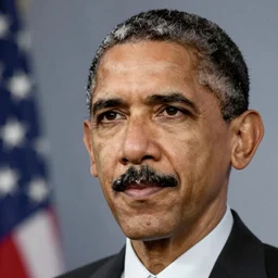 barak obama with an exquisite moustasche, 8k