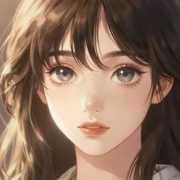 a girl with large eyes, webtoon art by michelle michelle czajkowski fus
