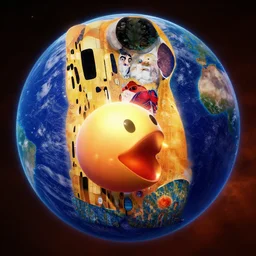 heatwave portrait of the earth as pacman eating the mars, au naturel, hyper detailed, digital art, trending in artstation, cinematic lighting, studio quality, smooth render, unreal engine 5 rendered, octane rendered, art style by klimt and nixeu and ian sprigger and wlop and krenz cushart.