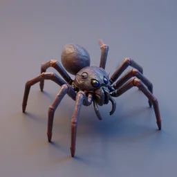 isometric 3 d fantasy spooky spider mecha, smoth 3 d illustration, cinematic matte painting, soft render, servando lupini, handpaint texture, blender, 3 dcoat