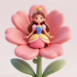 a beautiful 3d render illustration of a flower princess, featured on artstation, blender, zbrush