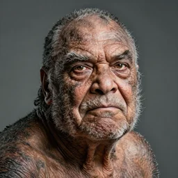 realistic photo portrait of hairy wrinkly trumposaurus