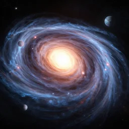 warp speed through galaxies, concept art, digital art