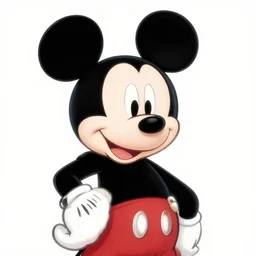 mickeymouse as a mignon cartoon, comic
