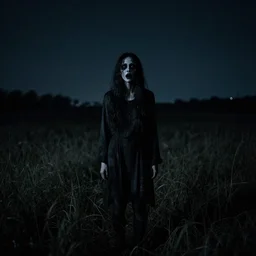 horrifying atmosphere phenomenon, unsettling photo, night, field