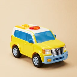 9 0's kids toy arranged in the shape of a scion xb