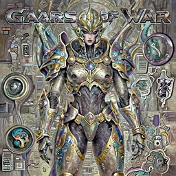 Noctis (portrait by Ross Tran) wearing regal intricate power armor, anthropomorphic athletic humanoid mecha suit, creepy, sci fi, in Gears of War cover art, inspired by Masamune Shirow and Yoji shinkawa ultra wide lens shot, beautiful, DnD character art portrait, matte fantasy painting, eerie, DeviantArt, trending on ArtStation, by Jason Felix by Steve Argyle by Tyler Jacobson by Peter Mohrbacher, cinematic lighting