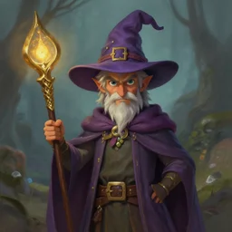 a little wizard, by alfredo caceres, digital art, realistic painting, dnd, character design, trending on artstation