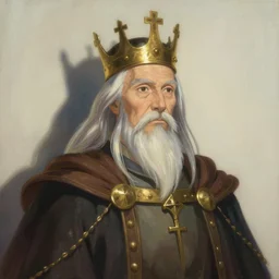 beautiful portrait of a medieval old king, top lighting, perfect shadow, soft painting, art by hidari and makoto shinkai and wenjun lin
