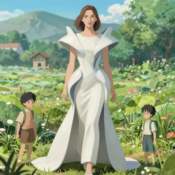 un dia de paz! christina hendricks in futuristic dress by iris van herpen, arte koto no ha no niwa, makoto shinkai, moebius, milo manara, hugo pratt, french comic art, semi - realistic anime, portrait, beautiful face, symmetrical face, trending on pixiv, detailed, clean lines, sharp lines, crisp lines, award winning illustration, masterpiece, 4 k