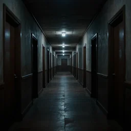 infinite Hallway stretching to infinity, ominous ambience, raytracing, 4k Details,