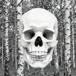 portrait of death in a birch tree forest, by trent parke, overexposed, heavy grain, leica