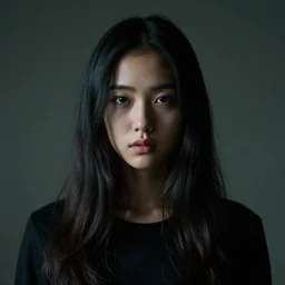 a very mysterious sharp photo of a young woman