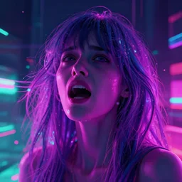vivid dream of resonating fear, vaporwave, HDR, render, 8k