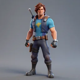 Walter White as a Fortnite character, unreal engine, high quality render