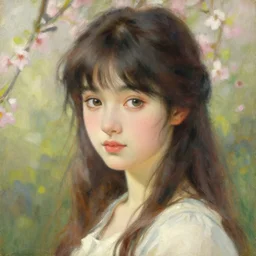 detailed portrait of anime girl, spring light, painting by gaston bussiere, craig mullins, j. c. leyendecker