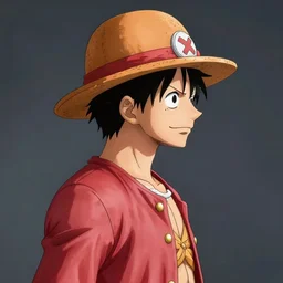 “ a portrait photo of luffy, side shot, by professional photographer, 8 k resolution, high quality ”