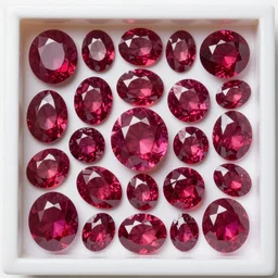 a vault full of rubies, in varying shapes and sizes, 8 k