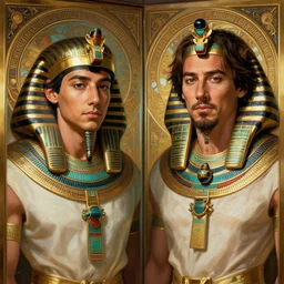hdr portrait photography mirror of brendan fraser and keanu reeves, coherent portraits, mmorpg fantasy, intricate, elegant, highly detailed, egyptian, african, digital painting, trending on artstation, hdr photo, smooth, sharp focus, illustration, art by artgerm and greg rutkowski and alphonse mucha