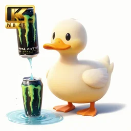 duck drinks energy napiokmonstr energy, concept art, wlop, digital painting, trending on artstation, highly detailed, epic composition, official media, 8 k uhd