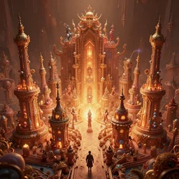 infinite final fantasy candyland landscape, moody, warm tones : : roger dean, michal karcz, sophie anderson, esao andrews : : ornate, dynamic, particulate, intricate, elegant, highly detailed, centered, artstation, smooth, sharp focus, octane render, 3 d