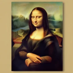painting of mona lisa in style of salvadore dali