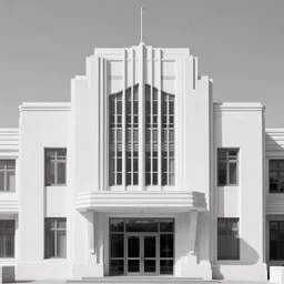monochromatic Art Deco architecture -4