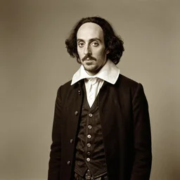 1940s portrait photograph of Playboi Carti dressed as Shakespeare by Julia Margaret Cameron
