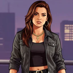 GTA V illustration portrait of a woman