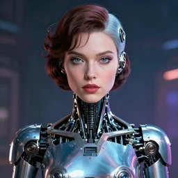 beautiful female robot from film metropolis, portrait by gerald brom, colorul, extreme detail, reflections, trending on artstation, 8 k