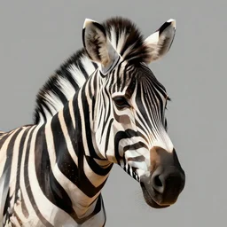 geometrical portrait of a zebra