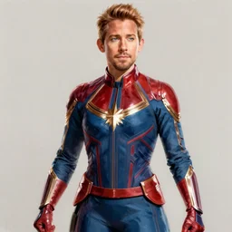 Ryan Reynolds as Captain Marvel high quality digital painting in the style of James Jean