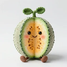amigurumi of half melon
