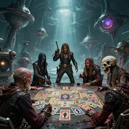 space pirates, ringworlds, cannibal cultists, a lethal card game, and a planet of the dead... the culture is shown through the eyes of those who hate and fear this machine lead society