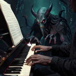 cthulhu playing the piano