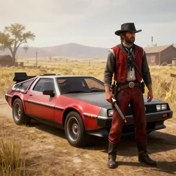 dmc 1 2 delorean in red dead redemption 2