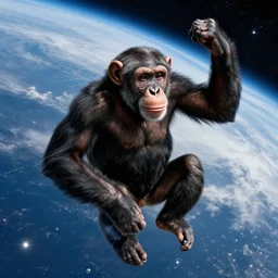 chimpanzee in space