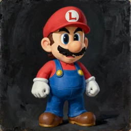 waluigi, the evil mastermind from nintendo, oil on canvas, noir effect, trending on artstation, by j. c. leyendecker and ghibli, octane