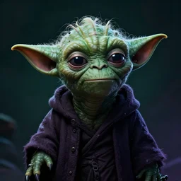 yoda, darkwave, darksynth, character portrait, sharp, digital matte painting, art by luis royo, greg rutkowski, wlop, dramatic lighting, trending on artstation