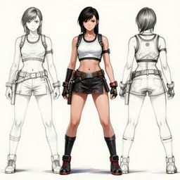 tifa Lockhart concept art sketch
