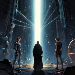 light, algebra, algorithms, intelligence and science, cyberpunk masterpiece, art by artgerm and greg rutkowski and ruan jia